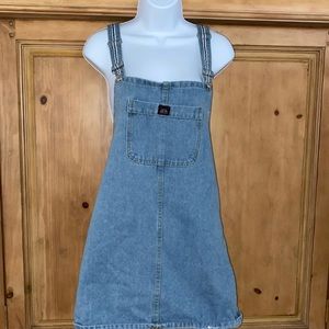 Denim overall dress